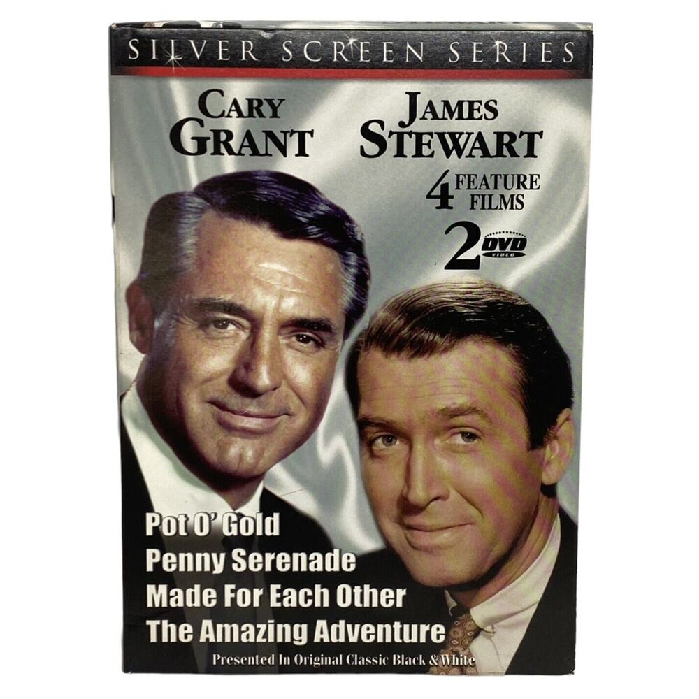 Cary Grant Jimmy Stewart Movies 2 DVD Set 2003 Platinum Comedy Drama Black White